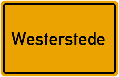 Ortsschild von Stadt Westerstede in Niedersachsen